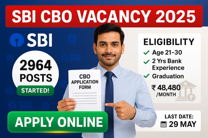 SBI CBO Vacancy 2025 Apply Online