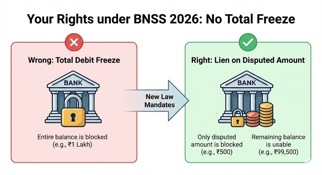 BNSS Section 106 Rights vs Total Debit Freeze