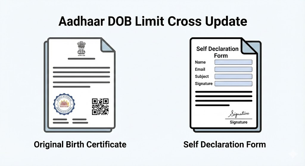 Required Documents for Aadhaar DOB Update After Limit Cross